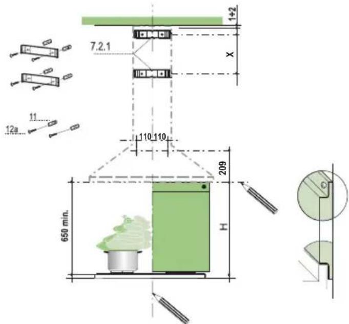 FALCON LEIHDC90SL - Wall drilling and bracket fixing - 1