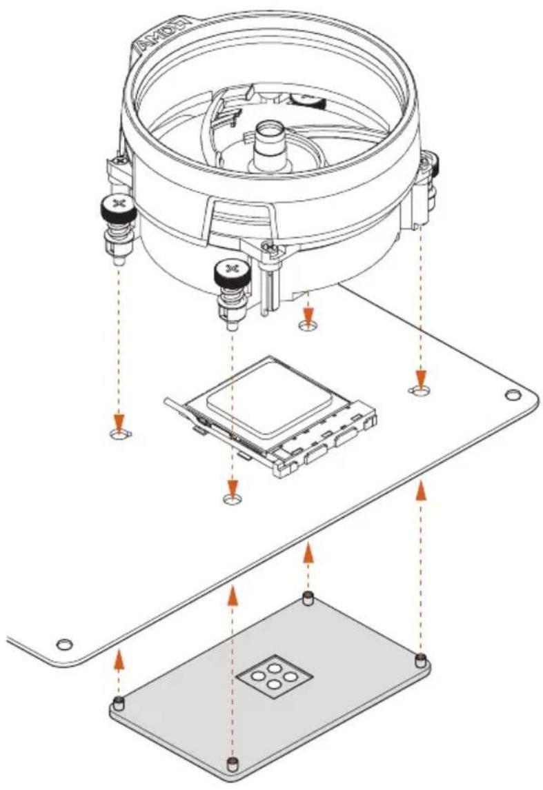 ASROCK B550M-HVS SE - Installing the CPU Box Cooler SR1 - 3