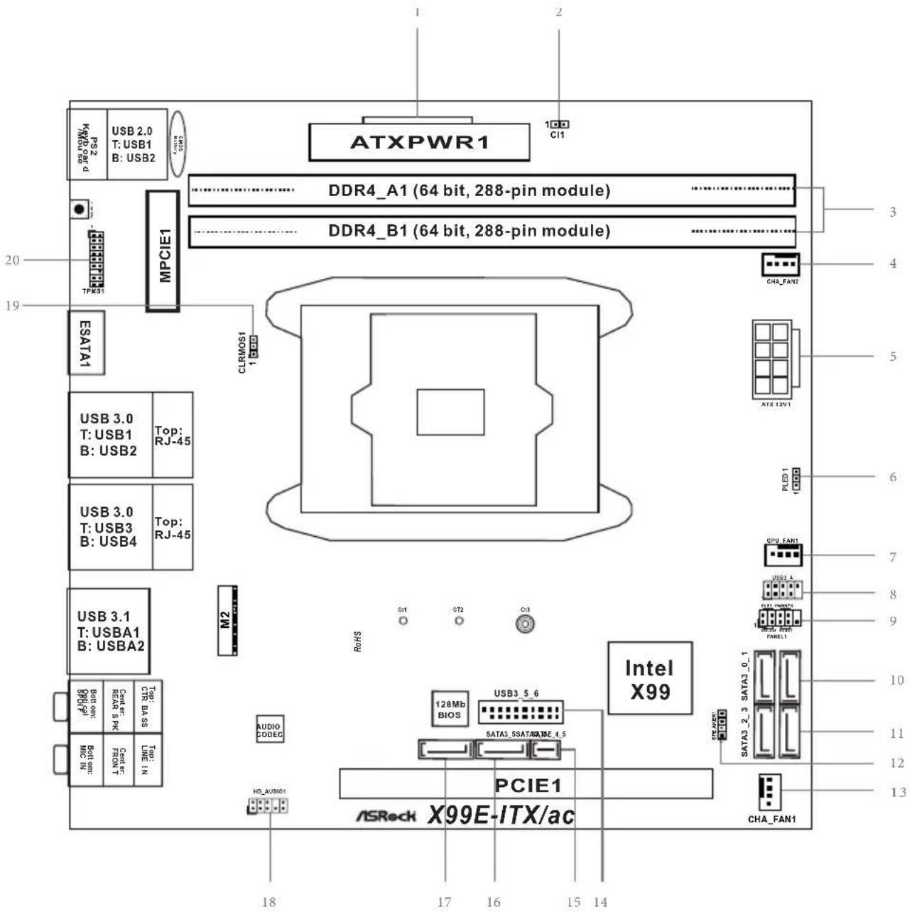ASROCK X99E-ITX/ac - CALIFORNIA, USA ONLY - 5
