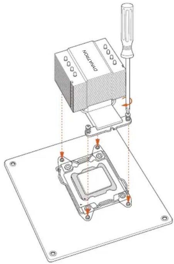 ASROCK X99E-ITX/ac - Installing the CPU Fan and Heatsink - 2