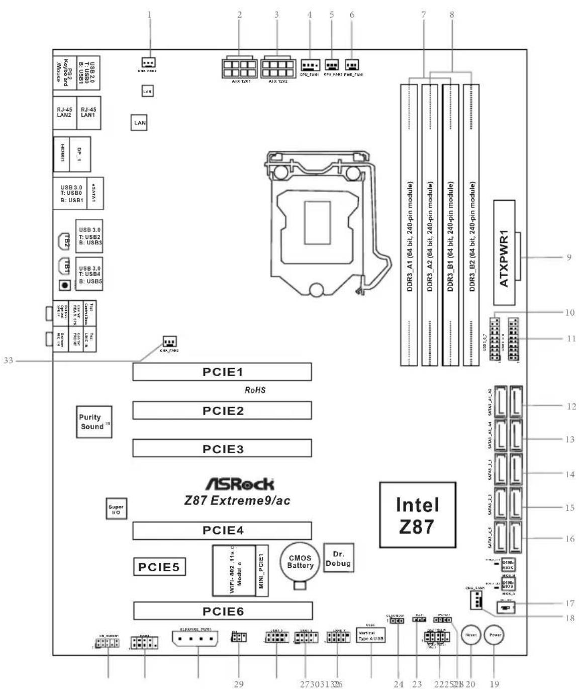 ASROCK Z87 Extreme9/ac - CALIFORNIA, USA ONLY - 9