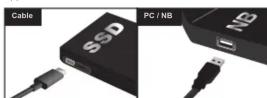 Silicon Power Bolt B75 - ■ Connectez le disque Dur sur un Ordinateur - 1