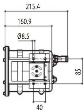 215.4 160.9 Ø8.5 85 40
