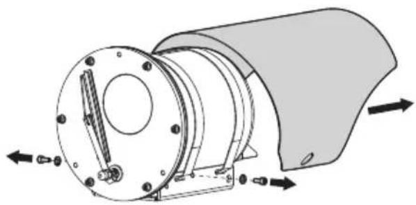 Videotec NTX - Sonnenschutzdach entfernen - 2