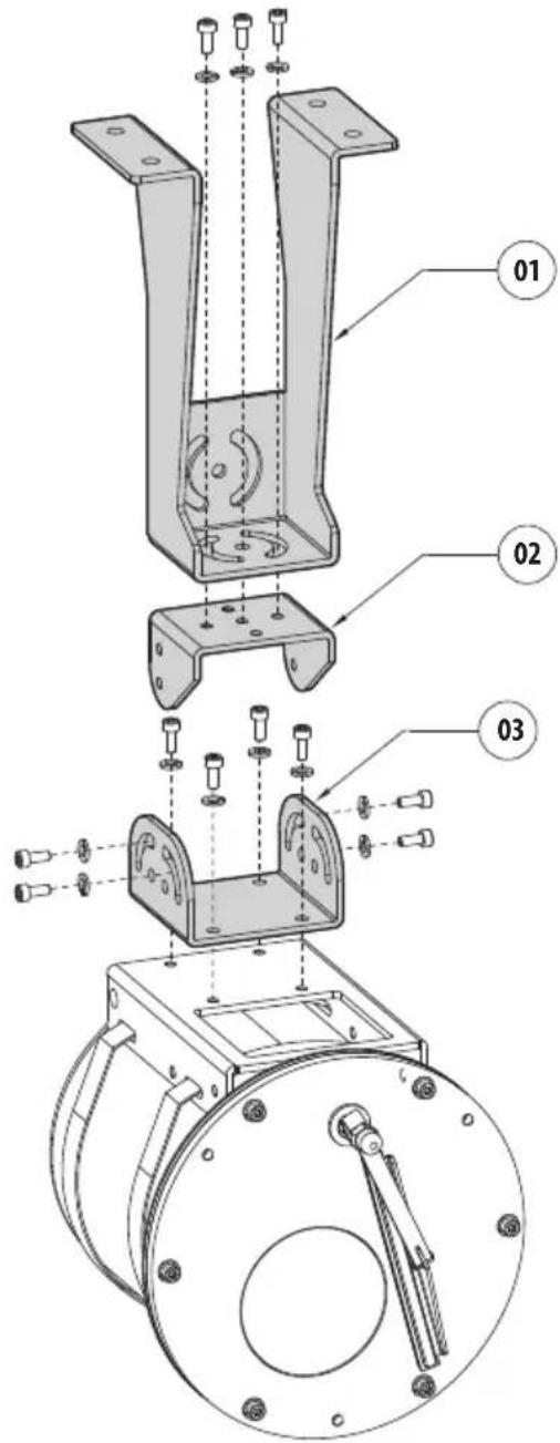 Videotec NTX - Befestigung an Wand, Geländer oder Decke - 4