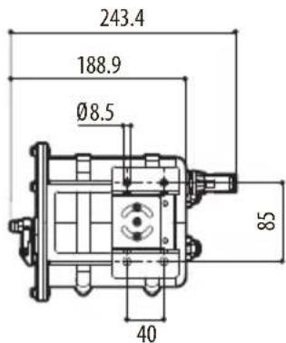 243.4 188.9 Ø8.5 85 40