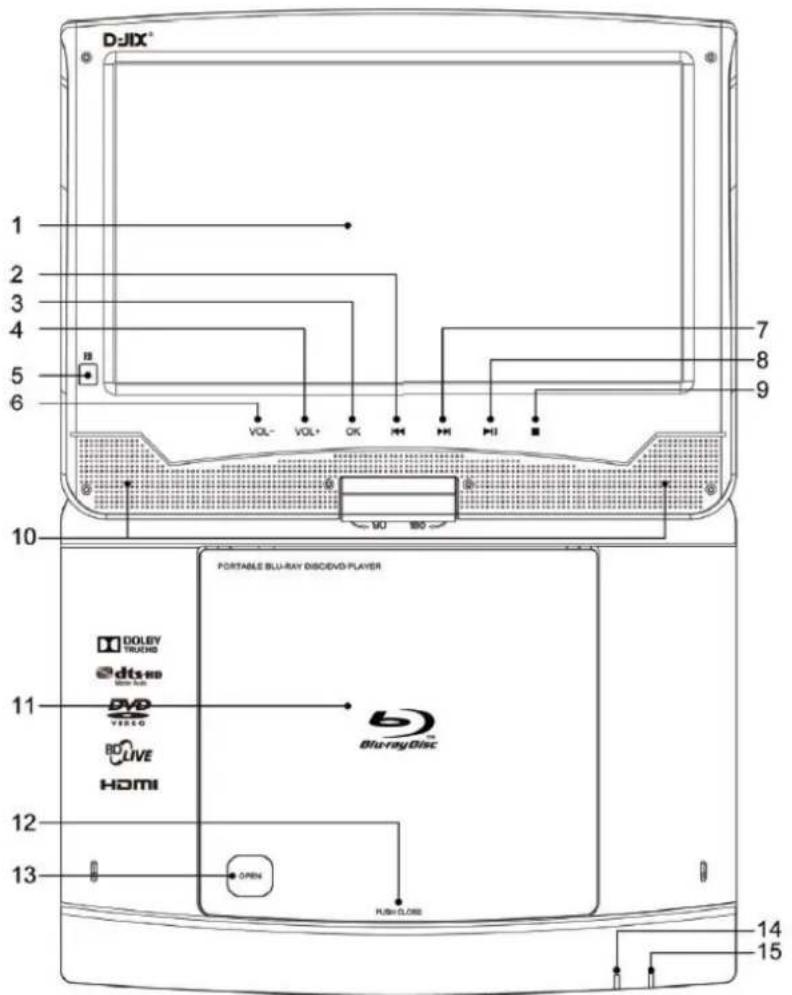 D-JIX PVS 1007-20BR - Vue du lecteur DVD - 1
