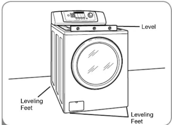 LG WM2044CW - LEVELING THE WASHER - 1
