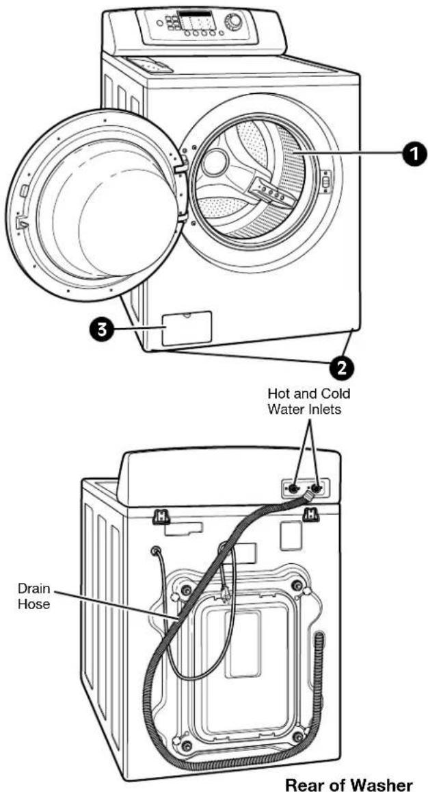 LG WM2044CW - DRAIN ACCESS PANEL - 1