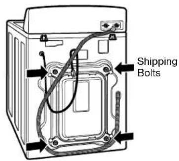 LG WM2044CW - UNPACKING AND REMOVING SHIPPING BOLTS - 2