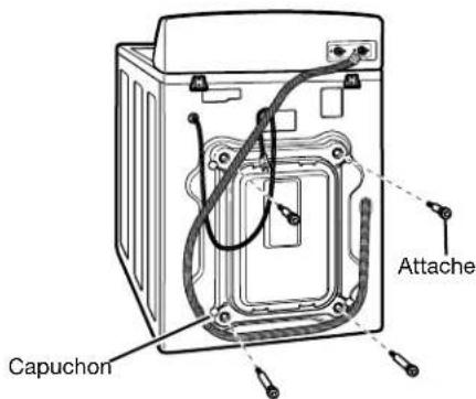 LG WM2044CW - DÉBALLAGE ET RETRAIT DES BOULONS D'EXPÉDITION - 3