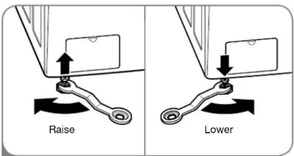 LG WM2044CW - LEVELING THE WASHER - 2