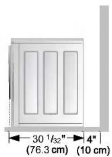LG WM1812CW - ■ Minimum installation spacing for recessed area installation. - 1
