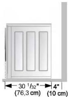 LG WM1812CW - ■ Dimensions minimales pour une installation encastrée. - 1