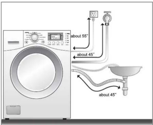 LG WM2688HCM - ■ Installation of drain hose - 2