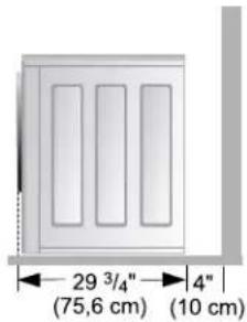 LG WM2688HCM - - Espacement d'installation minimum pour espace en retrait. - 1
