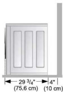 LG WM2688HCM - ■ Minimum installation spacing for recessed area installation. - 1