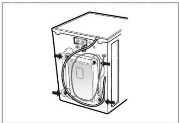 LG WM2688HCM - ■ Retrait des boulons d'expédition - 1