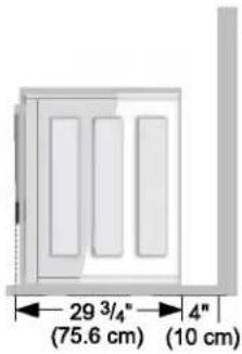 LG WM2377CW - Minimum installation spacing for recessed area installation. - 1