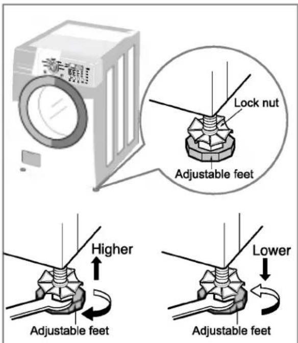 LG WM2377CW - Level adjustment - 2