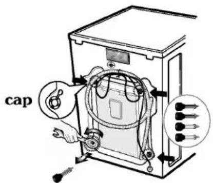 LG WM2377CW - - Removing shipping bolts - 2