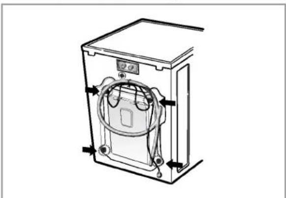 LG WM2177HW - ■ Retrait des boulons d'expédition - 1
