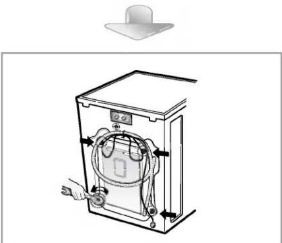 LG WM2177HW - ■ Retrait des boulons d'expédition - 2