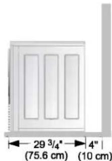 LG WM2177HW - ■ Minimum installation spacing for recessed area installation. - 1