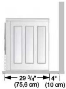 LG WM2177HW - - Espacement d'installation minimum pour espace en retrait. - 1