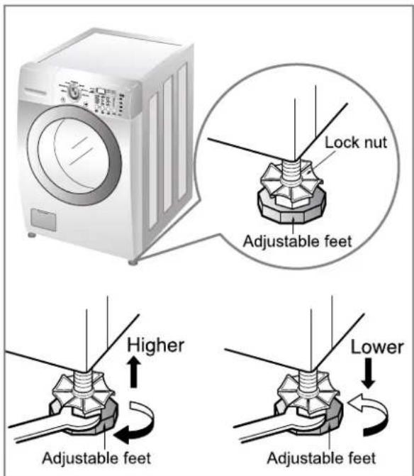 LG WM2477HS - ■ Level adjustment - 2