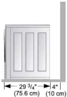 LG WM2477HS - ■ Minimum installation spacing for recessed area installation. - 1