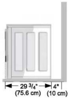 LG WM2377CS - Minimum installation spacing for recessed area installation. - 1