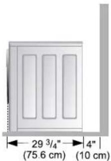 LG WM2477HW - ■ Minimum installation spacing for recessed area installation. - 1