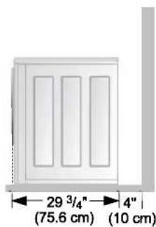 LG WM2677HSM - ■ Minimum installation spacing for recessed area installation. - 1
