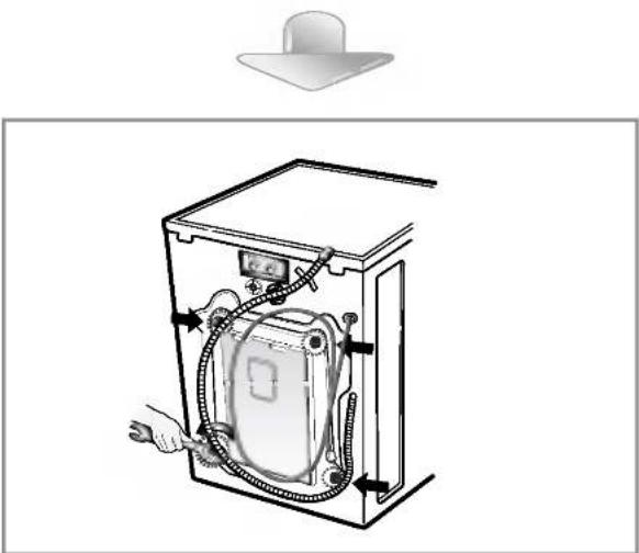 LG WM2677HSM - ■ Retrait des boulons d'expédition - 2