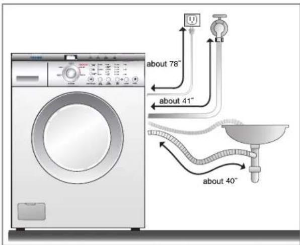 LG WM1814CW - ■ Installation of drain hose - 2