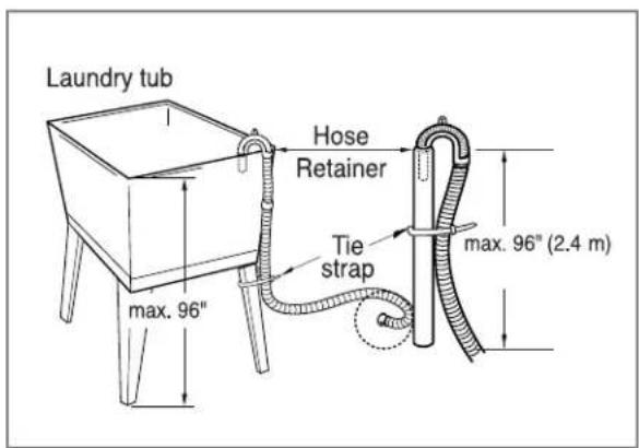 LG WM1814CW - ■ Installation of drain hose - 4