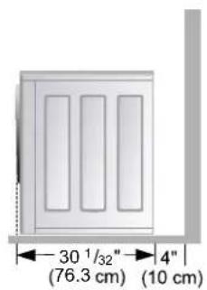 LG WM1814CW - ■ Minimum installation spacing for recessed area installation. - 1