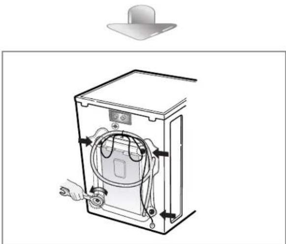LG WM1814CW - ■ Retrait des boulons d'expédition - 2