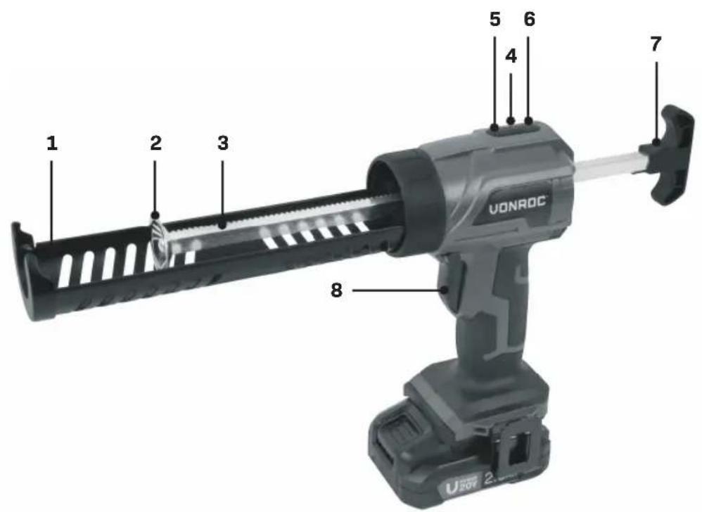 1 2 3 4 5 6 7 8 VONROC U360 2