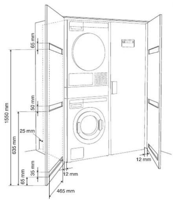 ASKO WMC6863P/1 - Exigences de ventilation pour les appareils de buanderie ASKO et leur encastrement dans un meuble - 1
