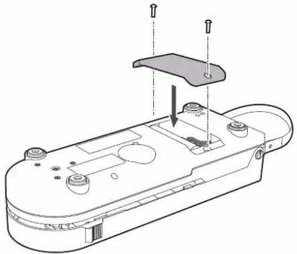 AUDIO TECHNICA AT-SB727 - Réinstallez le couvercle de la batterie et les vis. - 1
