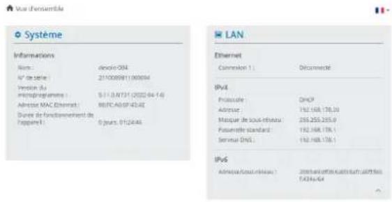 Ves d'expression Systeme Informations Nirs: dépôt-004 N° de série 2110089811.000004 Version du Instructuréments : 5.11.0.0731 (2022-04-16) Address MAC Ethernet : 88/FC.A03/P 43.42 Diver de fonctionnement de Pappère : 6 jours. 0126446 LAN Ethernet Connection 1 Déconnecté IPv4 Proclustre : DHCP Address : 192.168.176.30 Maquer de sous-rénature : 285.255.255.9 Passurée standard : 192.168.176.1 Serveur DNS : 192.168.176.1 IPv6 Address/Coun.rénature : 208740.0934.0033.pdf / 48758 TAX34a.G4