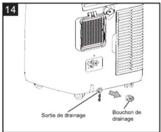 14 Sortie de drainage Bouchon de drainage