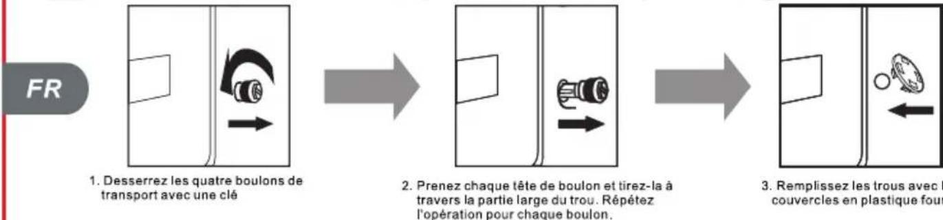 TCL FP0814WD0 - ■ Retirez les brides de transport - 2