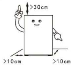 >30cm >10cm >10cm
