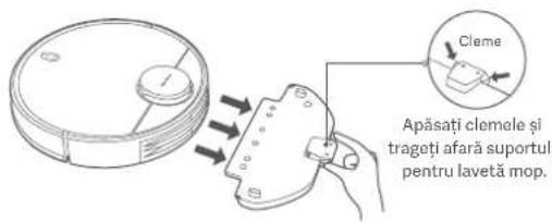 Xiaomi Robot Vacuum S10 - Dacă doar funcția de aspirare este necesară, vă rugăm să îndepărtați suportul lavetei mopului. - 1