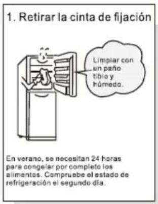 TCL RF318BWF0 - Preparaciones previas al uso del refrigerador - 1