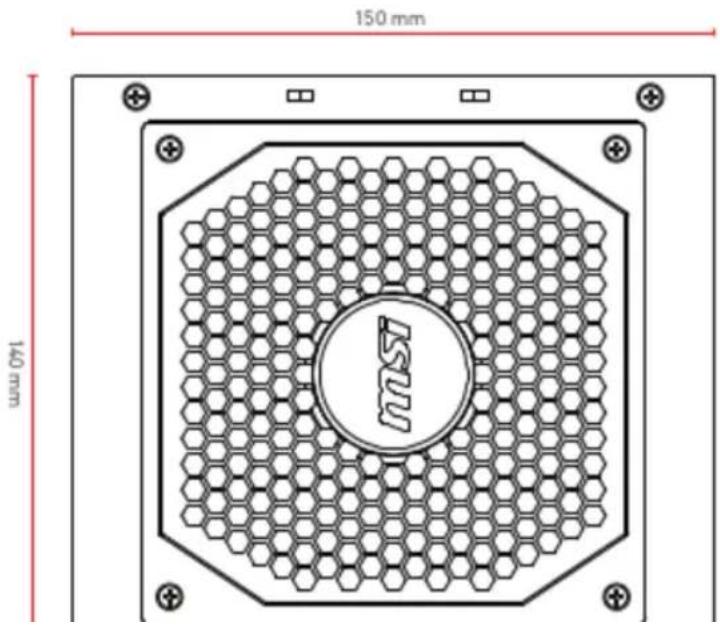 MSI MAG A850GL PCIE5 - Dimensions - 1