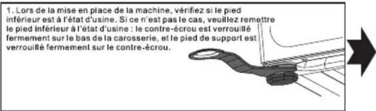TCL FF1014SD0 - ■ Niveler la machine à laver - 3